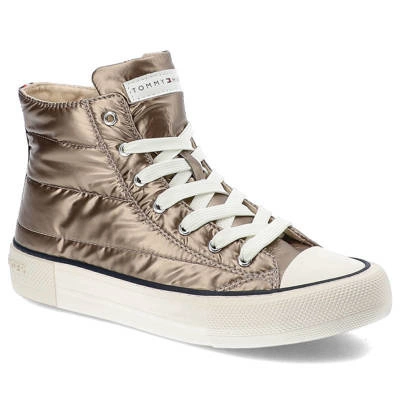 Turnschuhe TOMMY HILFIGER - T3A9-32290-1437686-High Top Lace-Up Sneaker Taupe/Rose 686