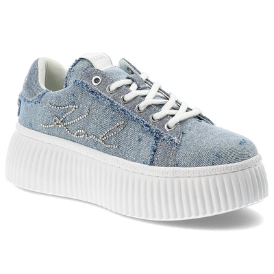 Sneakers KARL LAGERFELD - KL42372S DBS Blue Denim w/Silver