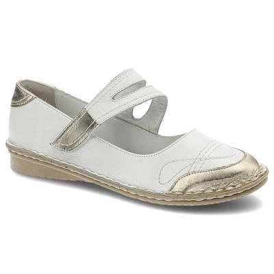 Halbschuhe LANQIER - 40C1221 White/Gold