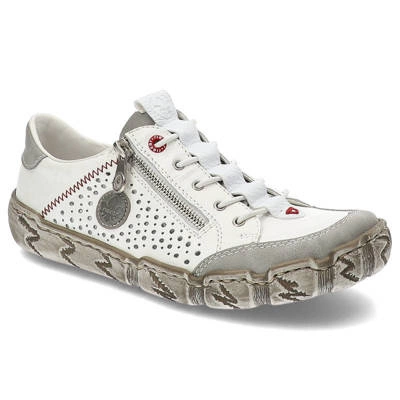 Halbschuhe RIEKER - L0355-80 White