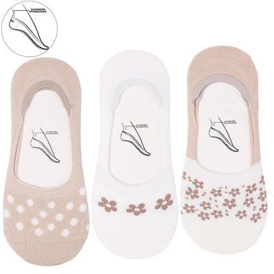 Ballerinas MORAJ 3 Pary - CDB200-398 Mix Kolor