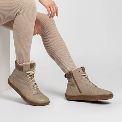 Schnürschuhe Barefoot WASAK - 0768 Latte Groszek