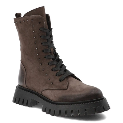 Stiefeletten KARINO - 5637/015-F Jasny Brąz/Nubuk