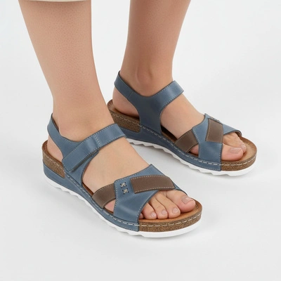 Sandalen WASAK - 0620 Jeans+Cappuccino