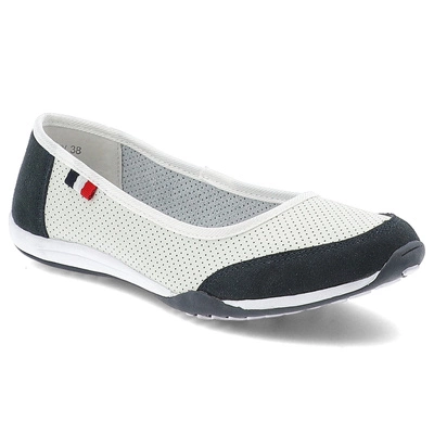 Ballerinas FILIPPO - DP142/25 WH NV Biały/Granatowy