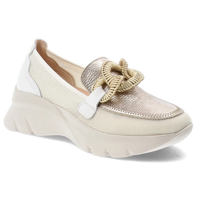 Halbschuhe HISPANITAS - HV254050 Mesh-V25 White Boleromet-V25 Cava