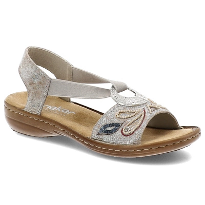 Sandalen RIEKER - 608B4-90 Metallic