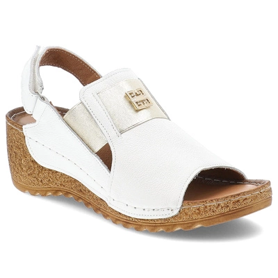 Sandalen ARMODO - 50110 V.Biały/Złoty