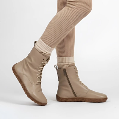 Stiefeletten Barefoot WASAK - 0778 Latte Groszek