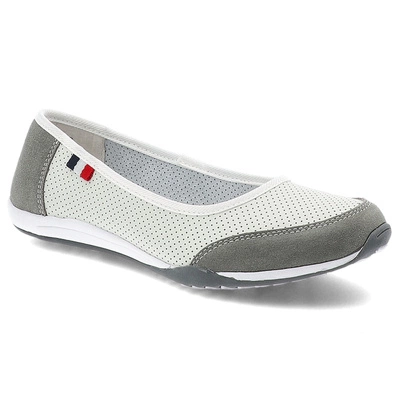 Ballerinas FILIPPO - DP142/25 WH GR Biały/Szary