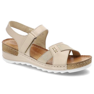 Sandalen WASAK - 0620 Beige+Gold