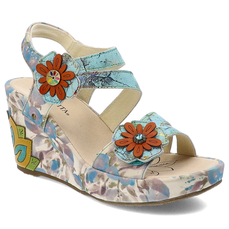 Blaue Sandalen Laura Vita Elegante Damenschuhe | ARMODO.de