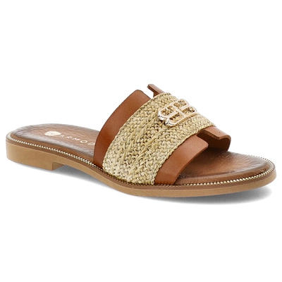 Flip-Flops ARMODO - 40426 Bf.Brąz+Plec.Słomka+Zł