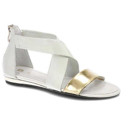Sandalen CARINII - B2197_-B03-B15-000-891 Nappa Brasile Bianco / Spiegel Gold