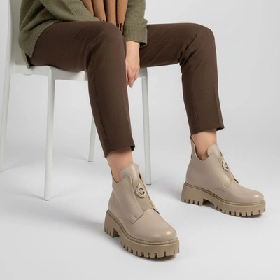 Stiefeletten ARMODO - 60451 V.Taupe+Zł.
