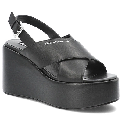 Sandalen KARL LAGERFELD - KL33325 000 Black Lthr