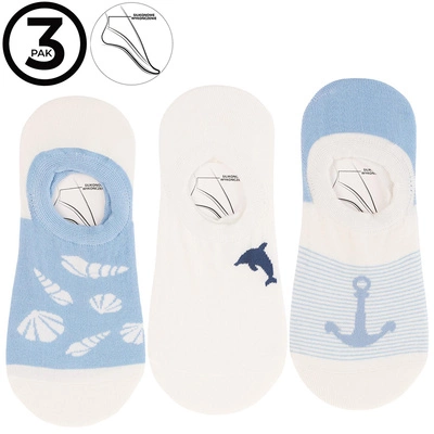 Ballerinas MORAJ 3 Pary - CDB550-235/3 Mix Kolor