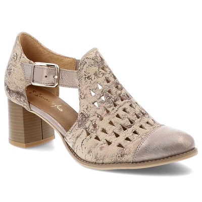 Halbschuhe MACIEJKA - 04962-43-00-5 Beżowo-Złoty
