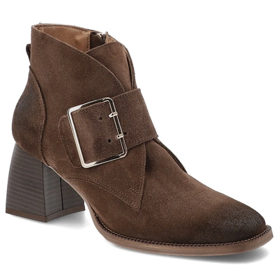 Stiefeletten ARMODO - 1668 Brąz Welur