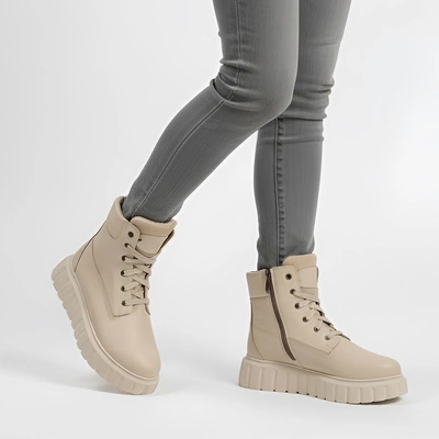 Stiefeletten ARMODO - 01024 Beż Groszek