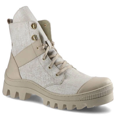 Stiefeletten DAMISS - DS-473 Biały Len/Latte Lico