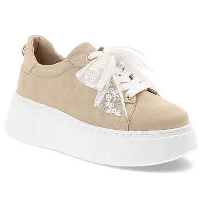 Sneakers KARINO - 5689/022-P Nude/Welur