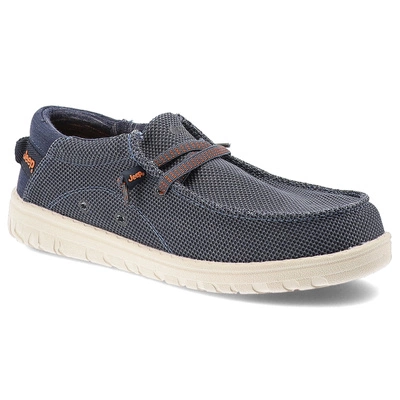 Halbschuhe JEEP - Samoa Wallabee Knit JM51030A 100 Blue