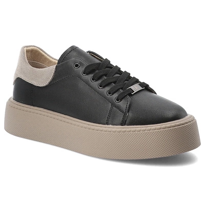 Sneakers FILIPPO - DP6119/25 BK BE Czarny Beżowy