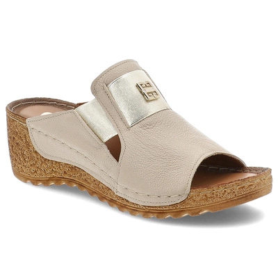 Flip-Flops ARMODO - 50109 V.Taupe+Złoty