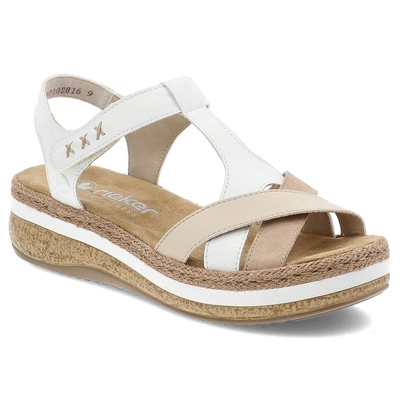 Sandalen RIEKER - V0919-80 White Combination