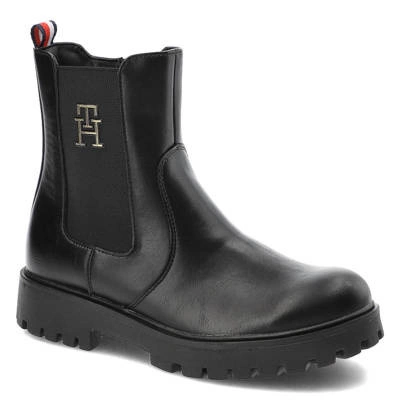 Stiefeletten TOMMY HILFIGER - T3A5-32393-1355999-Chelsea Boot Black 999