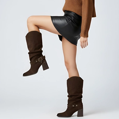 Cowboystiefel KARINO - 5875/015-L Mocca/Welur