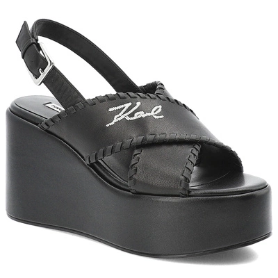 Sandalen KARL LAGERFELD - KL33372 000 Black Lthr