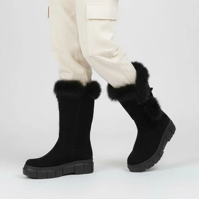 Stiefel ARMODO - 5-1434-021 Czarny Welur + Królik