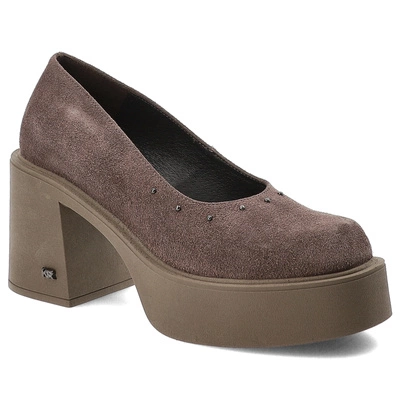 Halbschuhe KARINO - 5648/015-P Brąz/Welur