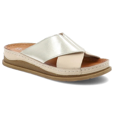 Flip-Flops MACIEJKA - L4986-37/00-0 Beż+Złoto