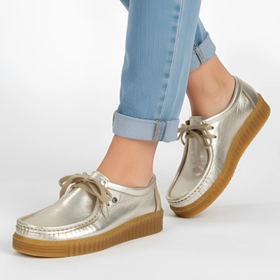 Halbschuhe HEE - 84765 Metal Champagne