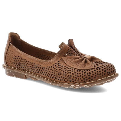 Ballerinas RAVINI - 101 148-1 Brąz 37