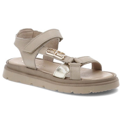 Sandalen ARMODO - 40441 V.Taupe+Kryształ Zł.