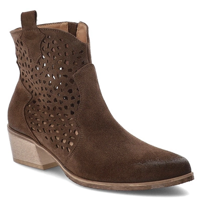 Stiefeletten ARMODO - 1616 Ciemny Brąz Welur