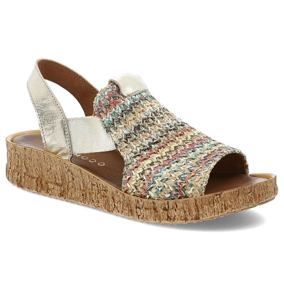 Sandalen ARMODO - 40449 Plecionka Multi/Kryształ Złoto