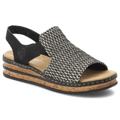 Sandalen RIEKER - 62971-00 Black Combination