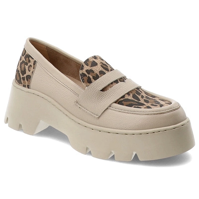 Halbschuhe ARMODO - 20191 V. Taupe + Lampart Beż