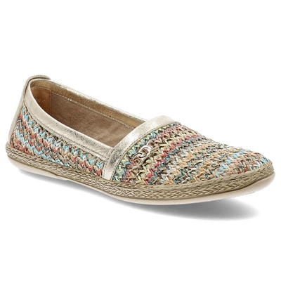 Espadrilles ARMODO - 10178 Plec.Multi/Kryształ Złoto