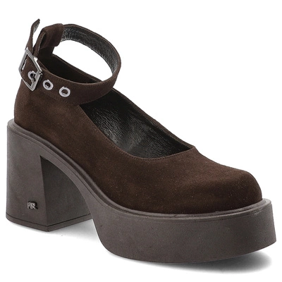 Halbschuhe KARINO - 5638/015-P Mokka/Welur