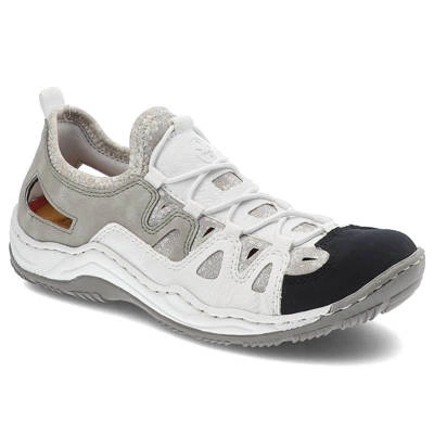 Halbschuhe RIEKER - L0539-80 White Combination