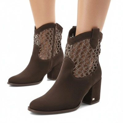 Stiefeletten KARINO - 5912/008-P Mokka/Welur