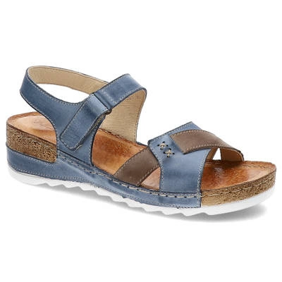 Sandalen WASAK - 0620 Jeans+Cappuccino