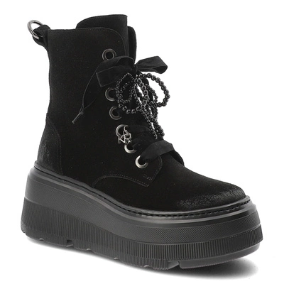 Stiefeletten KARINO - 5759/003-F Czarny/Welur